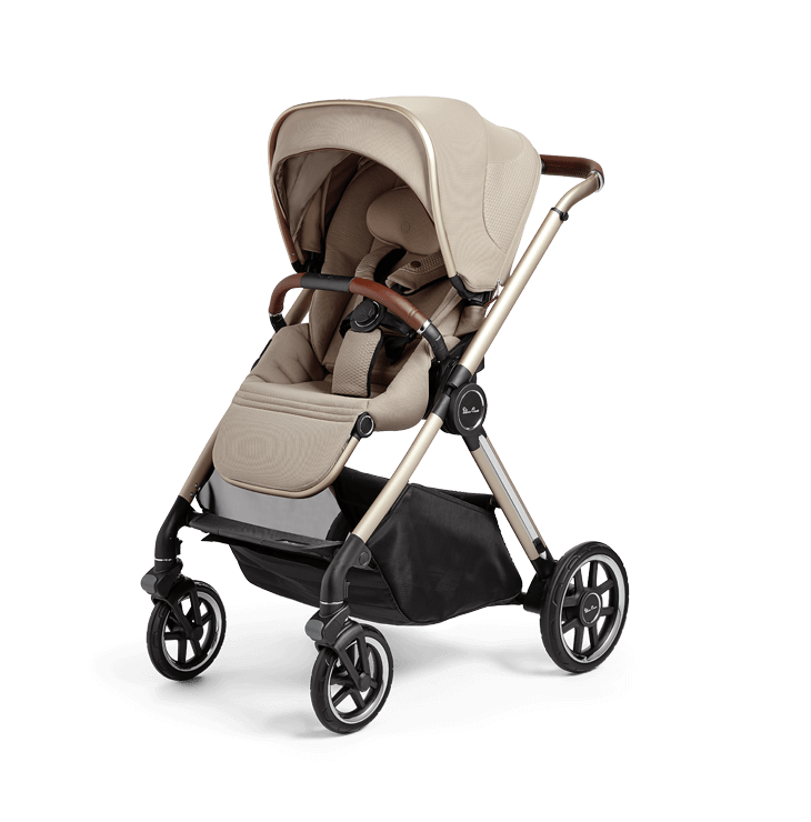 Silver Cross Reef Stone Pram with First Bed Folding Carrycot