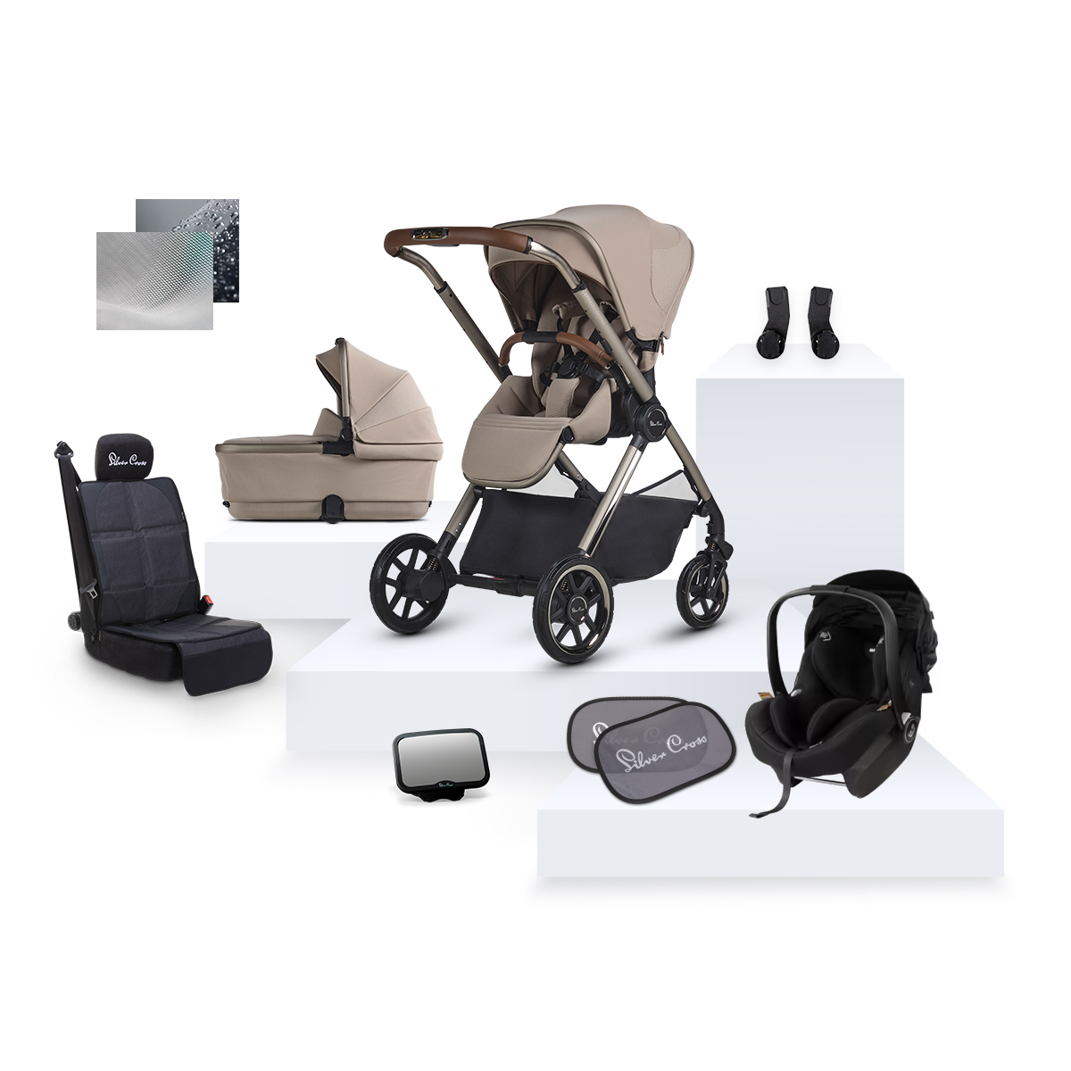 Reef 2 SE Frappe with Carrycot Maxi Cosi 12LX Bundle (9 Piece)